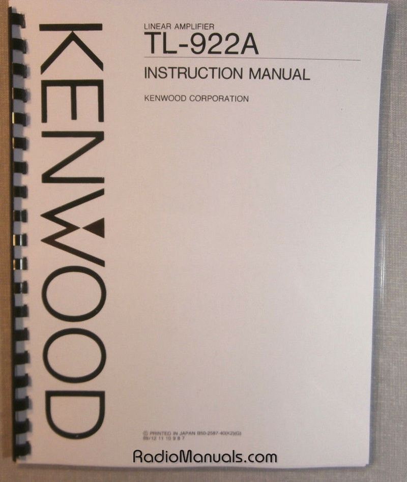 Kenwood TL-922A Instruction Manual